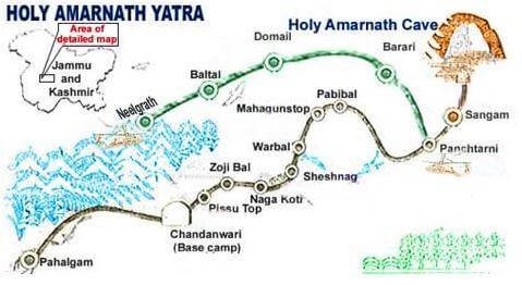 amarnath yatra map